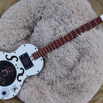 Cigar Box Guitar style Resonator "Box Body" "The Black Spider" image 1