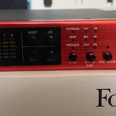 Focusrite Clarett OctoPre 8-Channel Mic Preamp with ADAT I/O 2017 - Present - Red image 4
