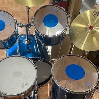 Batería acústica marca Ludwig Rocker 90's - Azul Metalico image 8