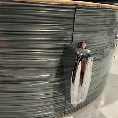 1960s Rogers Luxor 5” x 14” Snare Drum - Steel Grey Ripple image 6