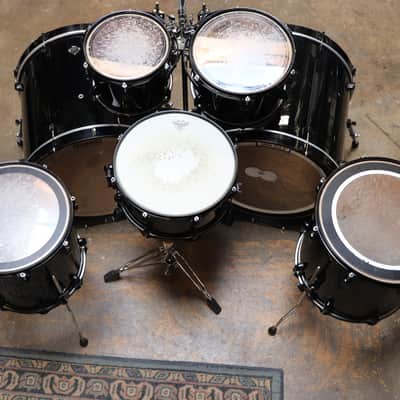 DDrum 7pc Diablo Double Bass Drum Shell Pack Black w/Black Hardware image 10