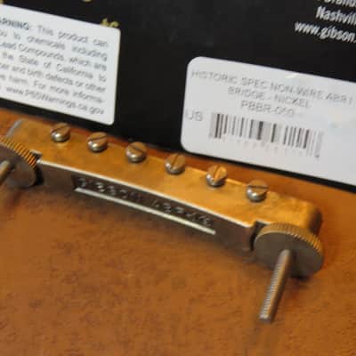 aged Gibson Historic ABR-1 No Wire Tune-O-Matic Bridge Nickel fits Les Paul 335 image 7