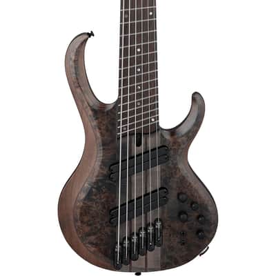 Ibanez BTB806MS 6-string Bass w/ Hardshell Case - Transparent Gray Flat image 1