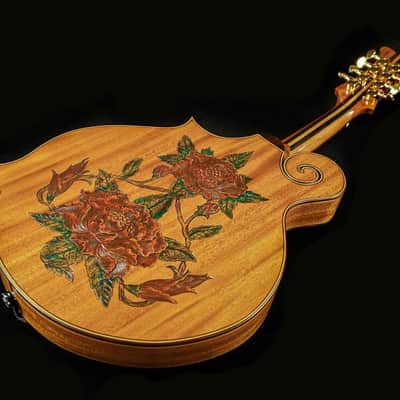 Blueberry Handmade Mandolin Floral Motif Built to Order in 90-Days image 3