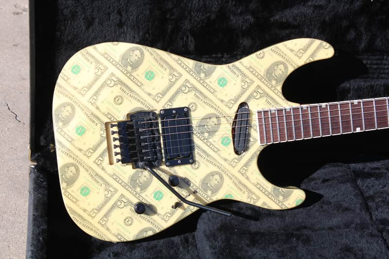1988 ESP USA Custom Shop Mirage Deluxe Finished With Real $5 Dollar Bills Guitar Super Rare - OHSC image 1
