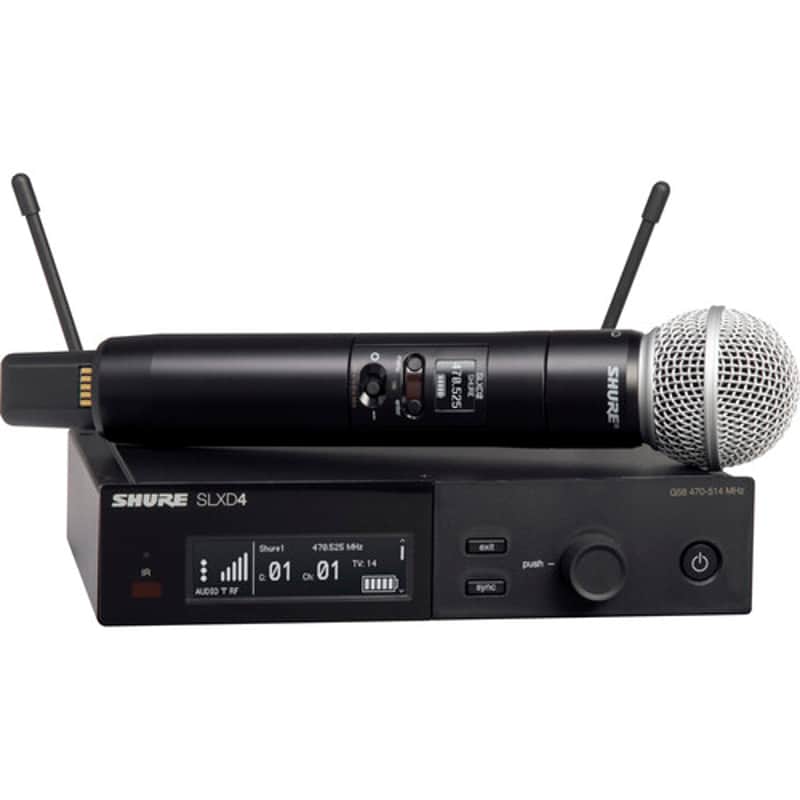 Shure SLXD24/SM58 Digital Wireless Handheld Microphone System with SM58 Capsule (G58: 470 to 514 MHz) image 1