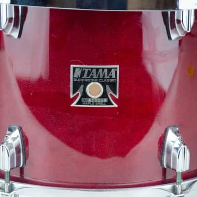 Used Tama Superstar Classic - 12" X 9" Tom - Red Laquer Maple w/mount image 2