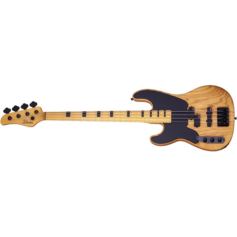 Schecter Model-T Session LH Active 4-String Bass (Left-Handed) Natural Satin image 1
