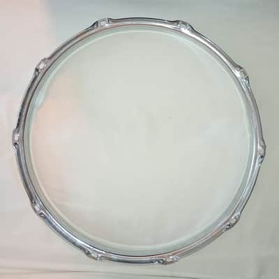 UNMARKED VINTAGE SNARE DRUM HOOPS SET 14"/10L -CHROME- FREE SHIP TO C-USA! image 10