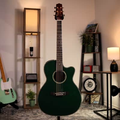 Takamine LTD2025 Limited Edition Acoustic Guitar - Ebony Fingerboard, Green image 2