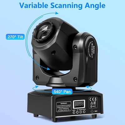 Stage Lights Moving Head Lights 8 Gobos 8 Colors 11 Channels 25W Spotlights DMX 512 with Sound Activated for Wedding DJ Party Stage Lighting 2PCS image 6