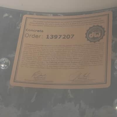 DW #DRVC6514SVC USA Collectors Series 6.5x14"  5mm Solid Concrete Snare Drum w/ Chrome Hardware image 7