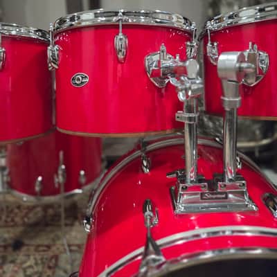 1980s Slingerland Spirit 4000 8 Piece Drum Shell Pack - Red Gloss 8/10/12/13/14/15/16/22 (C021-4) image 4