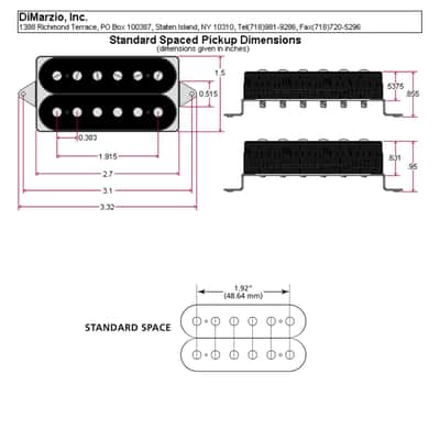 NEW DiMarzio DP103 PAF 36th Anniversary Neck Humbucker Standard Spaced - BLACK image 3
