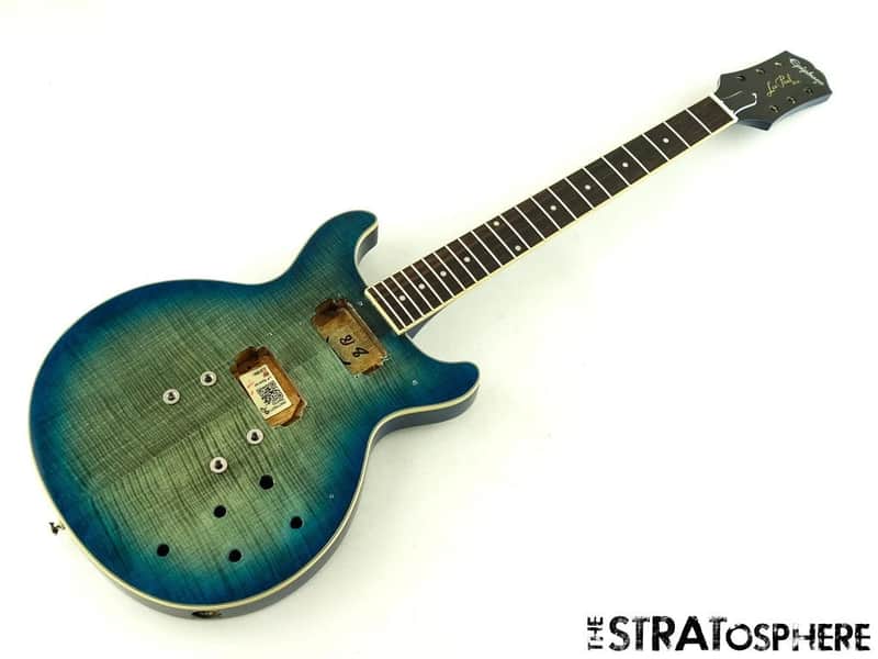 Epiphone Les Paul Special Double Cut BODY + NECK AAA Maple Figured Ocean Water image 1