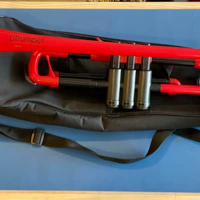 pBone Music pTrumpet Plastic Student Trumpet 2.0 - Red w/ Fabric Carrying Bag image 1