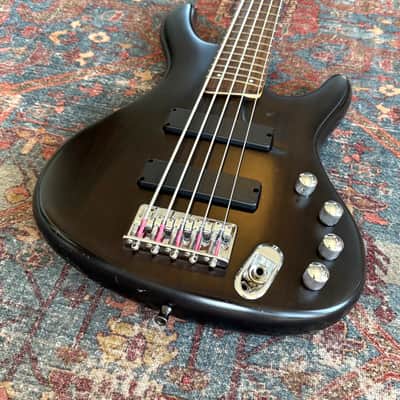 Ibanez EDB405 Ergodyne 5-String Bass Transparent Flat Black Stain image 2