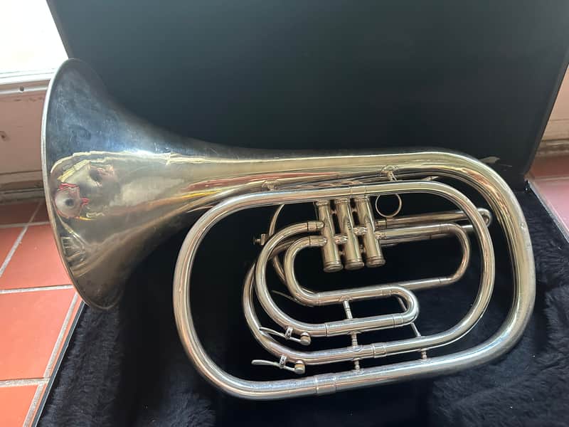 Kanstul Custom Class Model 285 Marching B♭ French Horn - Silver Plated image 1