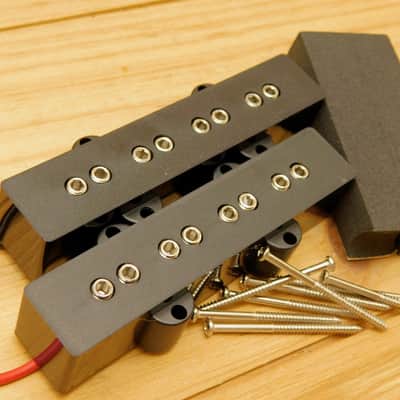 G.M. JB Jazz Bass Hex Pole Pickup Set image 4