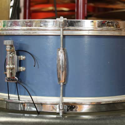 1960's Gretsch 6.5"x14" Dixieland Snare Drum in Blue Lacquer image 4