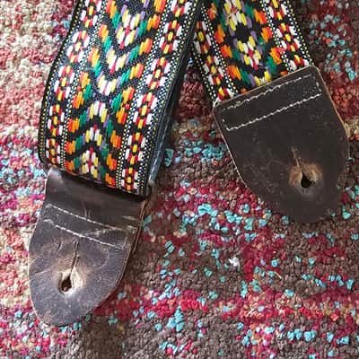 Unbranded Ace style Hooenanny guitar strap #8 Unbranded Ace style  70's  - Woven multi-colored image 2