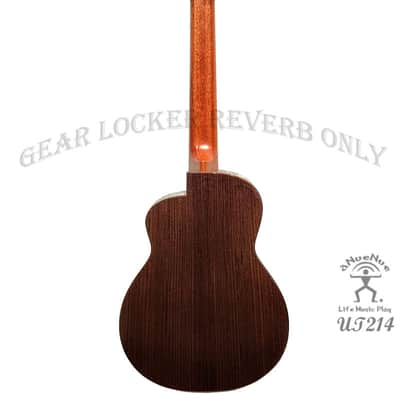 aNueNue X Luthier Mitsuta UT214 cedar bird all solid cedar & indian rosewood tenor ukulele image 4