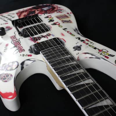 Custom Painted and Upgraded Jackson Dinky JS22 - Aged and Worn With Graphics image 13