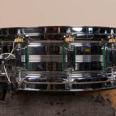 Vintage Rogers 5x14 Big R "Green Felt" Dynasonic Snare Drum image 9