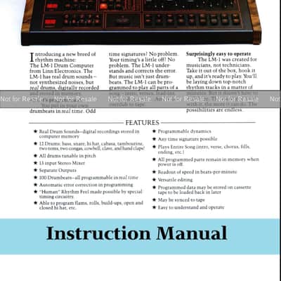 Linn LM-1 Instruction Manual (Rev2/Rev3)