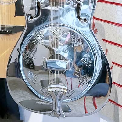 Epiphone Bluegrass MD-100 Resonator CHROME Acoustic Guitar by Gibson RARE image 3