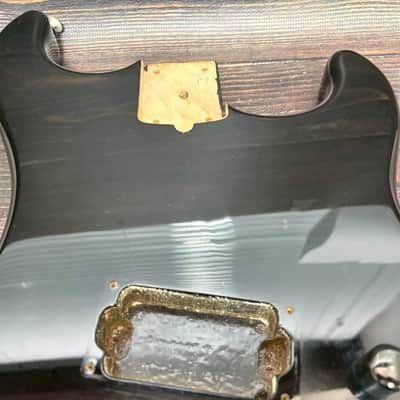 80s KRAMER LK-1B Body Black 1H w/Plate and Genuine Bridge Made in Japan image 6
