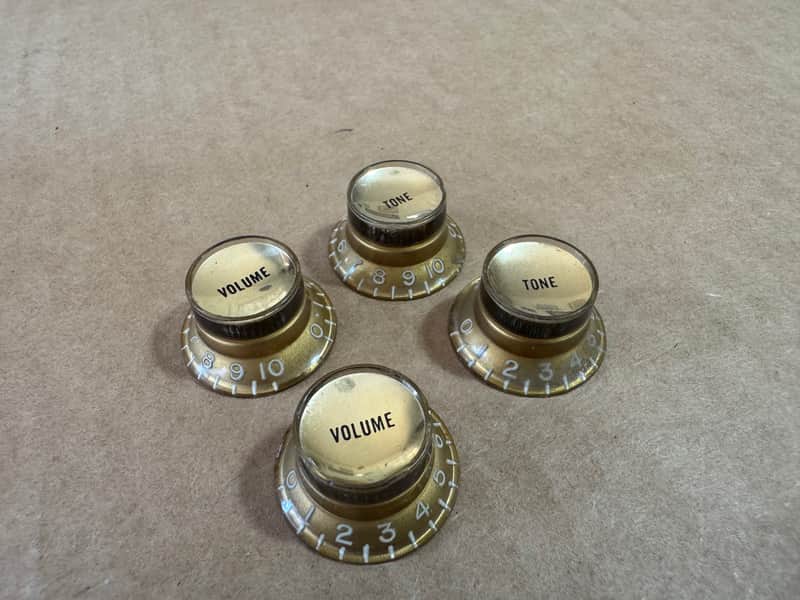 Gibson Vintage 1967 Gold Reflector Knobs Les Paul ES-335 330 175 1968 1969 1970 image 1