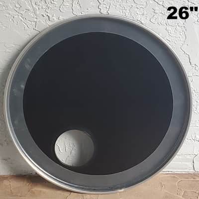 Rare * MOONDRUM 26" BLACK BASS DRUM HEAD with Sound Ring (inside) & Mic Port (hole) Like NEW! image 2