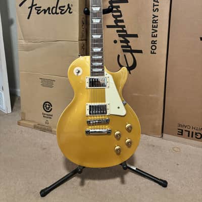 Epiphone 2023 Les Paul Standard '50's Gold Top Inspired By Gibson Model with a hard case image 2