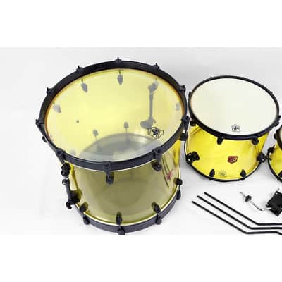 SJC Drums Josh Dun Torch 3-Piece Shell Pack Regular Yellow Acrylic image 3
