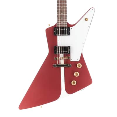 Epiphone 1958 Korina Explorer - Inspired by Gibson - Brick Red and White Custom Paint (RC4) (91040) image 1