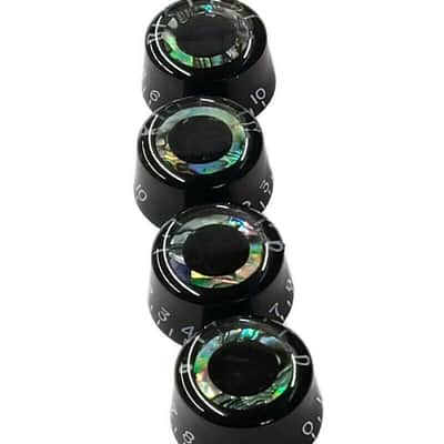Black Abalone Speed Knobs LP Multicolor Blue Green Amber Pink Set of 4 B-Stock image 5