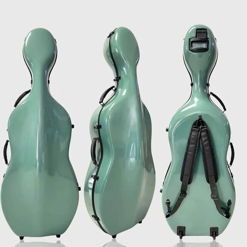 4/4 Cello Case Carbon Fiber Cello Box Carry for light green,free shipping image 1