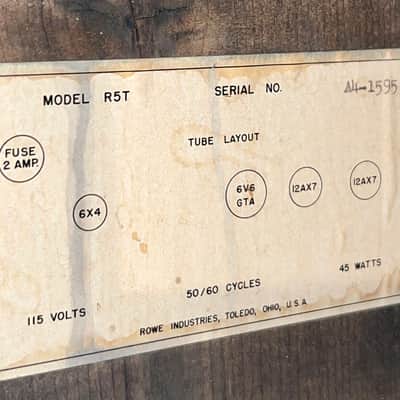 1960 DeArmond R5T Amplifier 10" Combo Super RARE, Tube Driven Tremolo Circuit image 18
