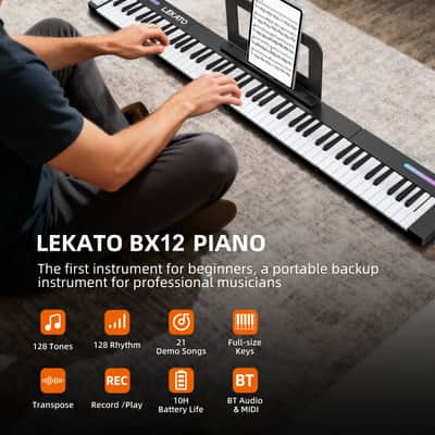LEKATO 88 Key Quadruple-purpose Piano Keyboard Magnetic Keyboard with Pedal image 2