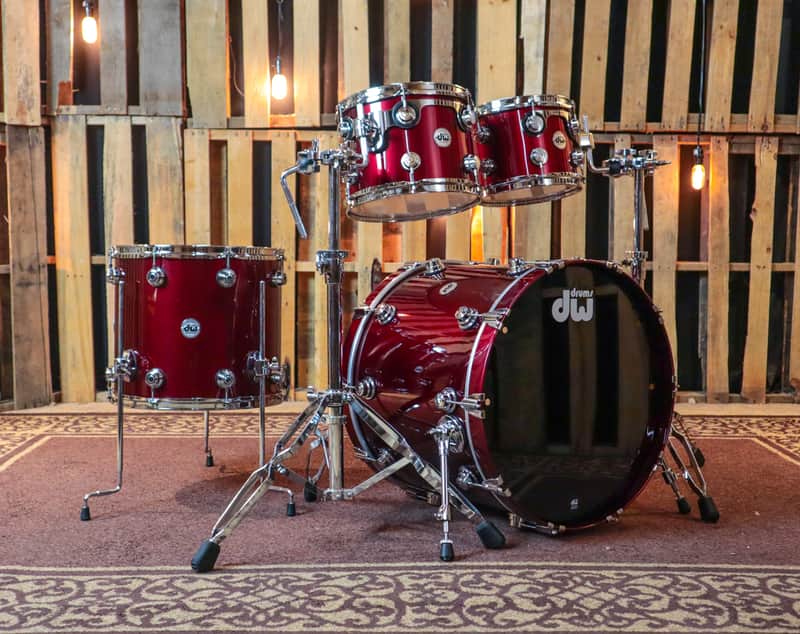 DW Collector's Metallic Burgundy Drum Set - 22,10,12,16 - SO#1045844 image 1