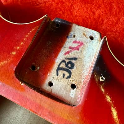 Fender Coronado I guitar body 1966 - Cherry sunburst original vintage USA image 3
