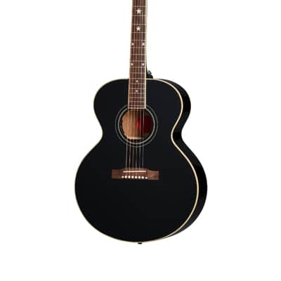 Epiphone J 180 LS Acoustic Electric Guitar Ebony image 2