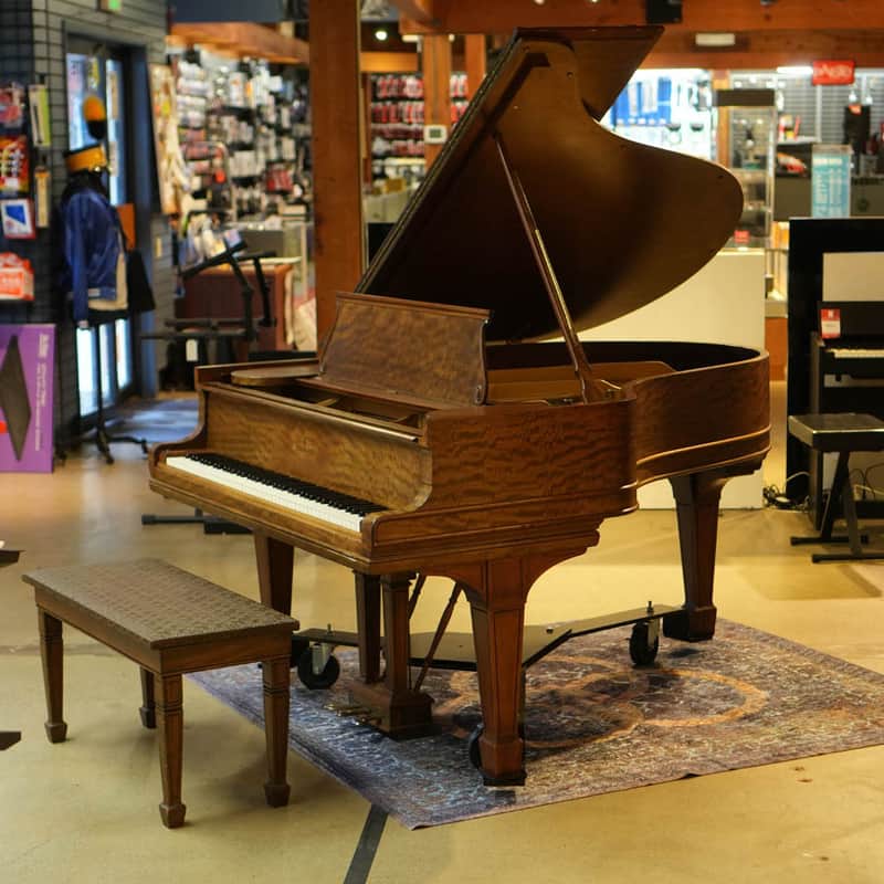 Steinway Model O Living Room Grand Piano African Mahogany Veneer w/Bench (1907) - Used