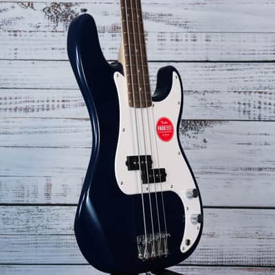 Squier Sonic Precision Bass Guitar | Midnight Blue, Laurel Fretboard (BEGINNER) image 4
