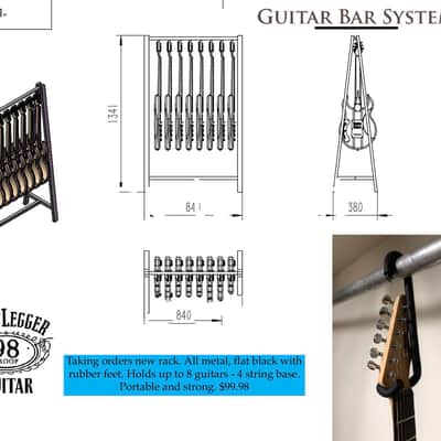 Guitar Bar Hanger Display Electric Acoustic 5 String Base Banjo Mandolin...Closet, Rack or Custom.. image 16