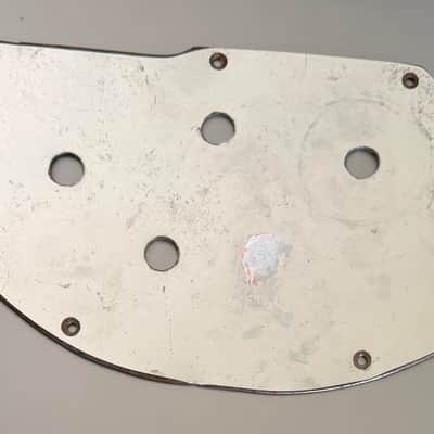 Unknown Bass metallic mirror style pickguard probably Japanese [9,5” by 4,5”] image 2