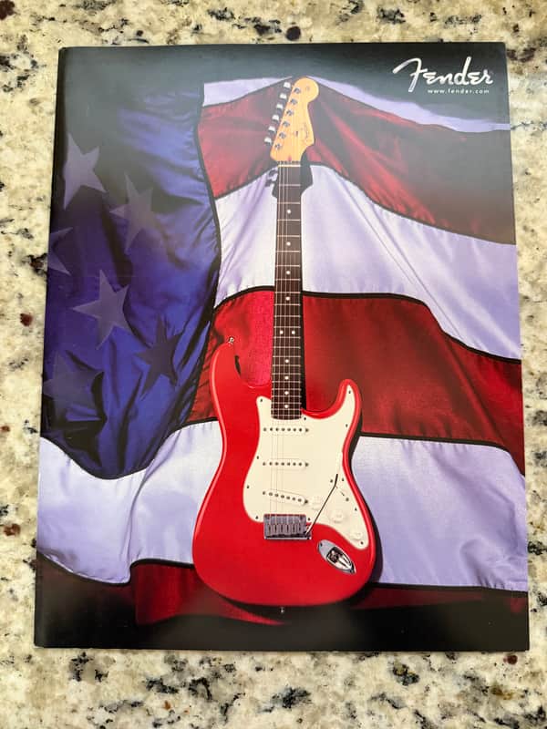 Fender Brochure Catalog 90s-2000s left-handed Stratocaster hardtail Fat American Standard paisley floral Strat Texas special American series telecaster American precision jazz bass five string hot rodded image 1