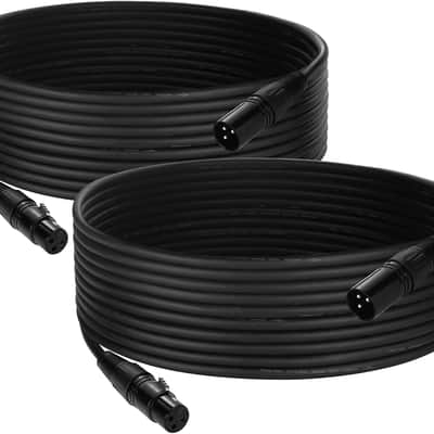 DMX Cable 25 ft, 2 Pack Flexible 3 Pin Signal XLR Male to Female DMX Cable Wire,Suitable for Stage Lighting Signal XLR Connection Stage Light Cables for Par Light Input & Output image 1