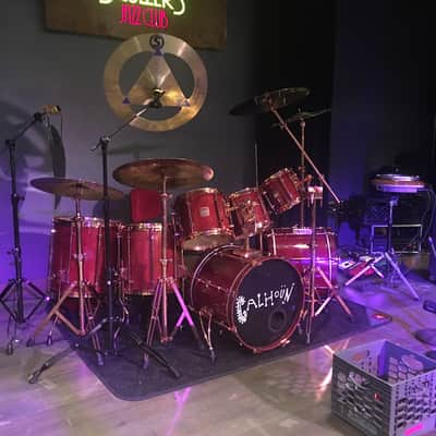 Sonor Vintage Hilite Classic Copper series  1990 Red stain wood with copper hoops image 23
